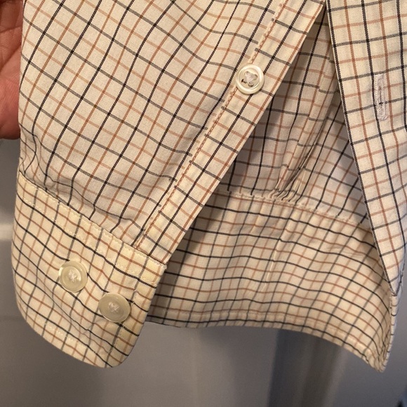 Brooks Brothers Casual Cream Striped button Down Collar Shirt - Large - Picture 6 of 7